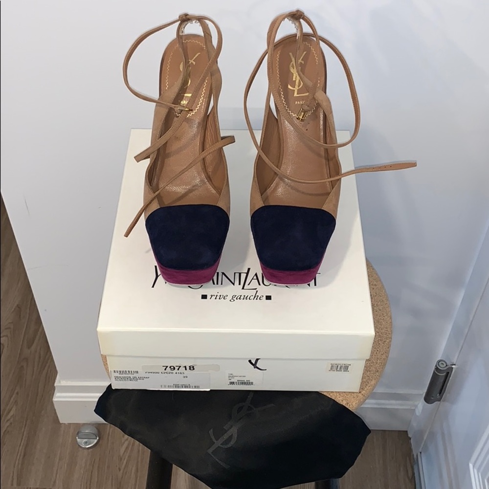 YSL Color Block Suede Heel - Picture 2 of 5